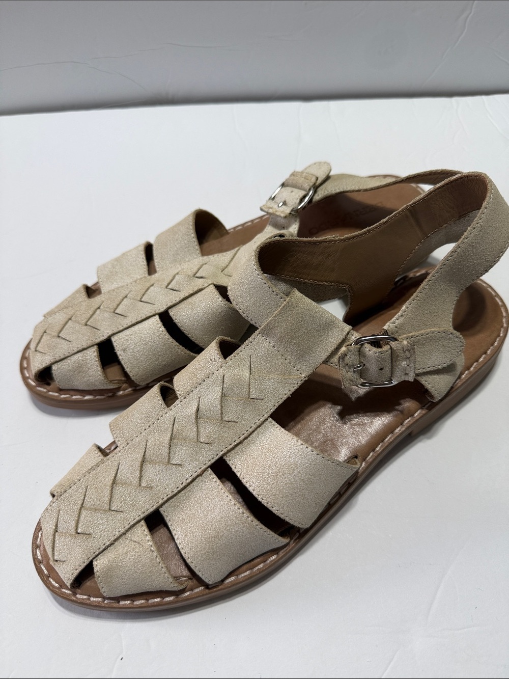 Bernardo Pippa Sand Leather Fisherman Sandals Women’s Size 10M - Picture 3 of 15
